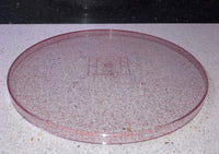 Limited Edition 12" Clear Cake Drums With Red Glitter