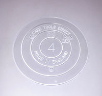 4" Clear Round Plastic - Thin Cake Boards (Packs of 5)