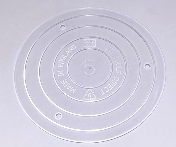 5" Clear Round Plastic  - Thin Cake Boards (Packs of 5)