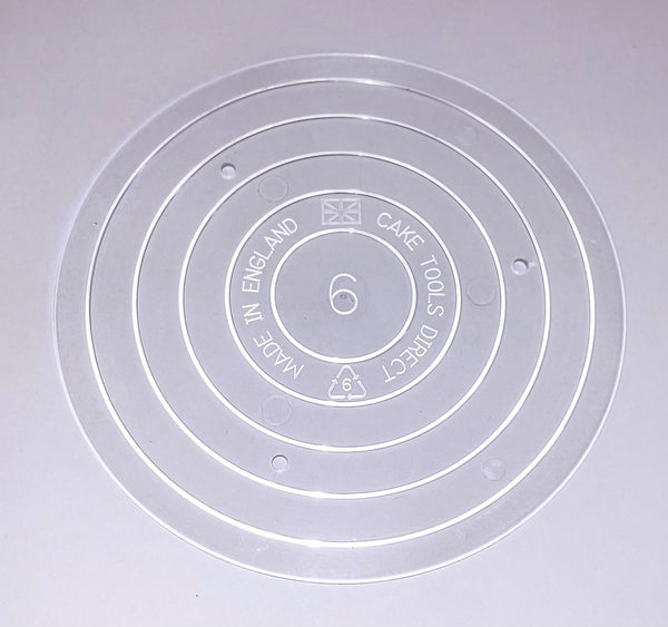 6 " Clear Round Plastic - Thin Cake Boards (Packs of 5)