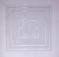 6" Square Clear Plastics - Thin Cake Boards ( Packs of 5 )