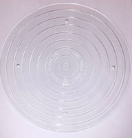 8" Clear Round Plastic - Thin Cake Boards (Packs of 5)
