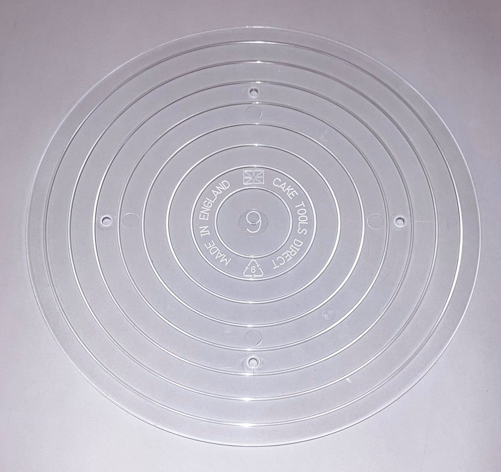 9 " Clear Round Plastic Thin Cake Boards (Packs of 5) Cake Tools Direct