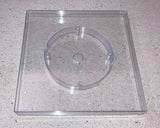 10" Clear Square Plastic Cake Drums  x 2 & Plinth